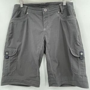 Kuhl Gray 6 Pockets Stretch Outdoor Hiking Active Splash Cargo Shorts Size 10